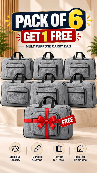 Signature Carry Ease Quilted Bag - Storage & Travelling Bag [Light Gray]
