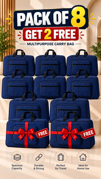 Signature Carry Ease Quilted Bag - Storage & Travelling Bag [Navy Blue]