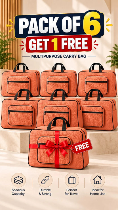 Signature Carry Ease Quilted Bag - Storage & Travelling Bag [Orange]