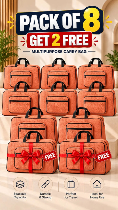 Signature Carry Ease Quilted Bag - Storage & Travelling Bag [Orange]