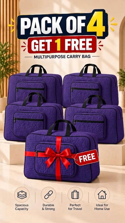 Signature Carry Ease Quilted Bag - Storage & Travelling Bag [Purple]