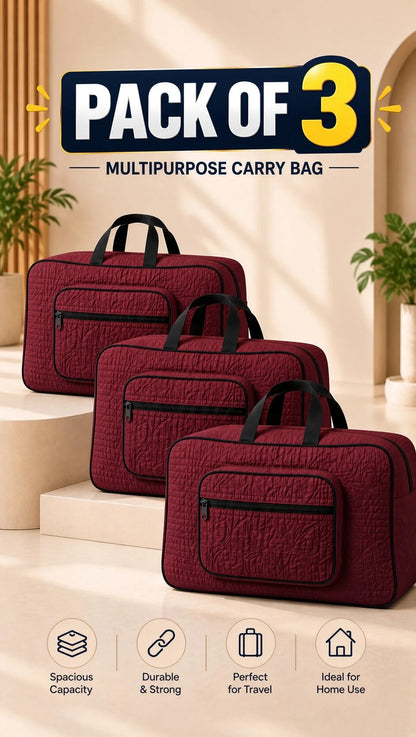 Signature Carry Ease Quilted Bag - Storage & Travelling Bag [Red]