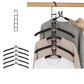 Multi Layers Clothes Hangers - 5 in 1 Anti-slip Metal Hangers - Premium Quality Multi-purpose Wardrobe Storage Hanger Set