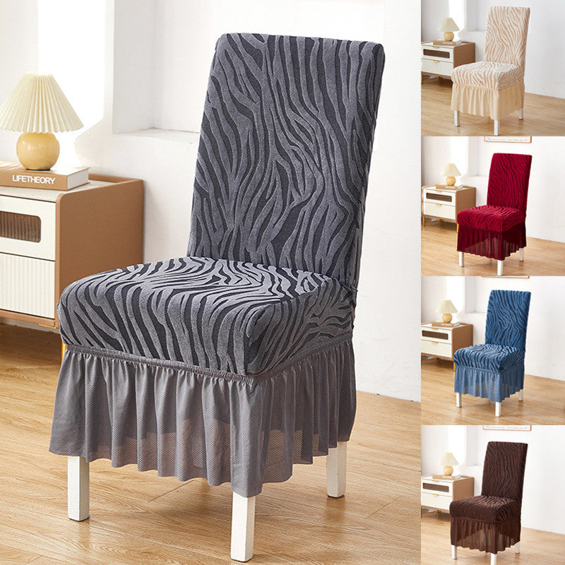 Zebra Chair Covers Frill / Fitted Style For Dinning/Office - All Colors