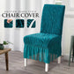 Zebra Chair Covers Frill / Fitted Style For Dinning/Office - Zinc