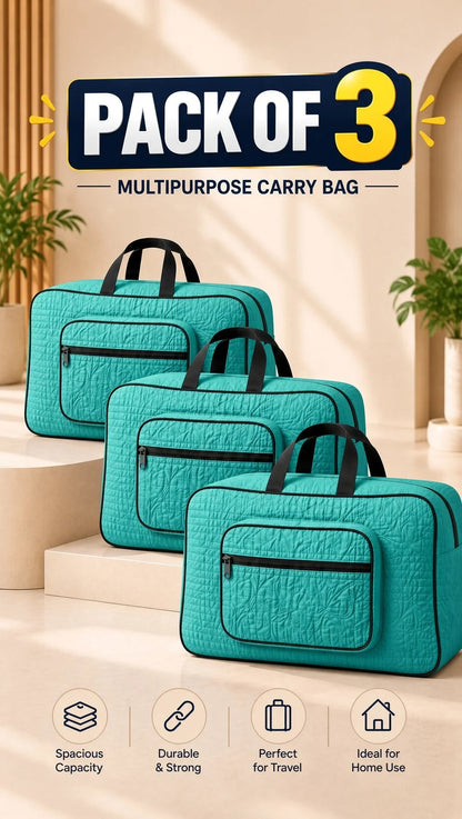 Signature Carry Ease Quilted Bag - Storage & Travelling Bag [Zinc]