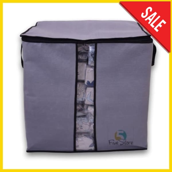 Multipurpose Storage Bag In Grey Color 110 GSM 5store.pk