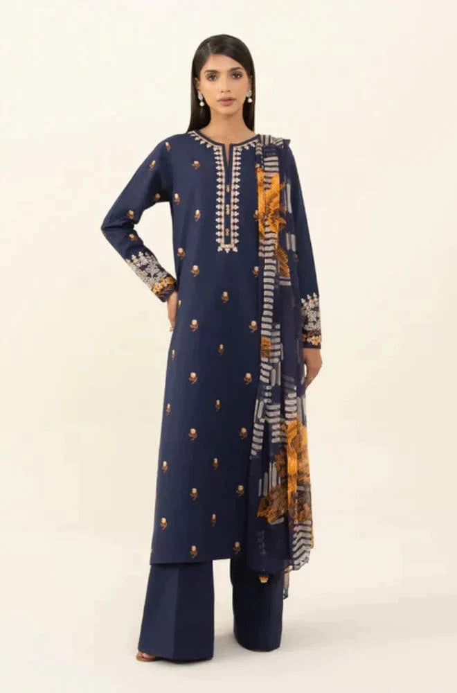 3 Piece Summer Embroidered Lawn - GT-45