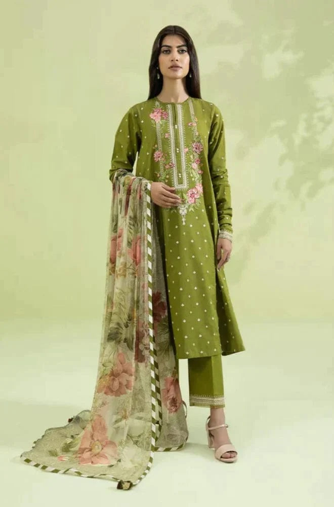 3 Piece Summer Embroidered Lawn - GT-51