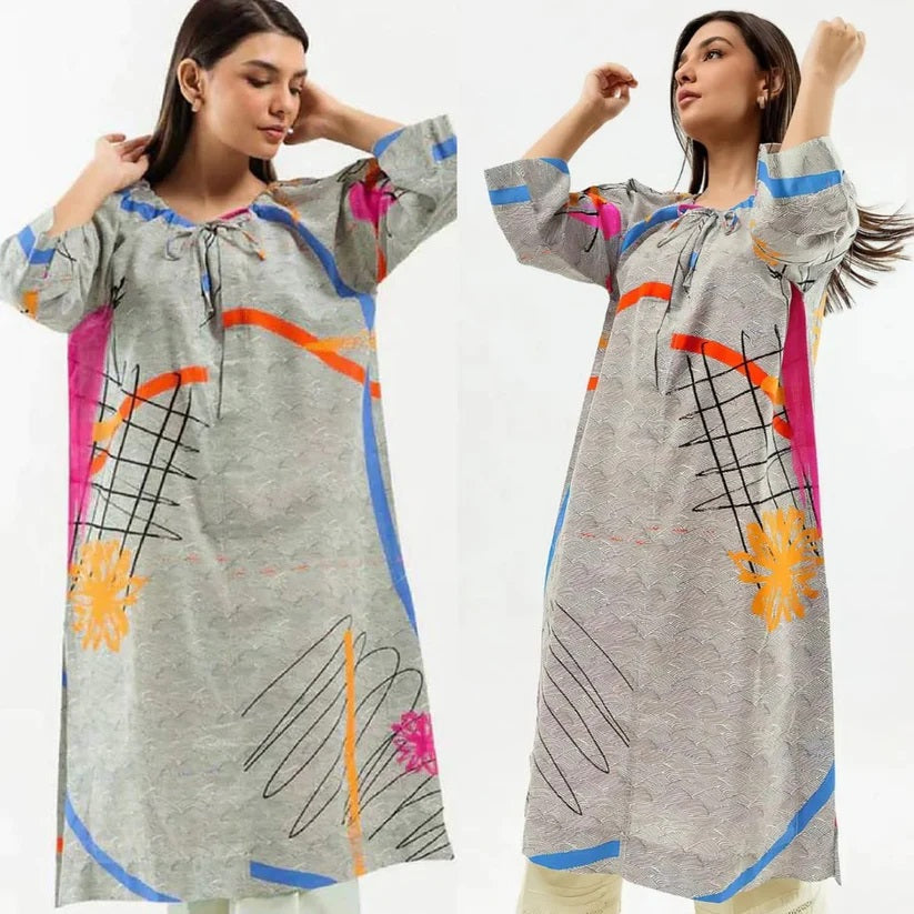 3 Piece Summer Printed Lawn - GT-62