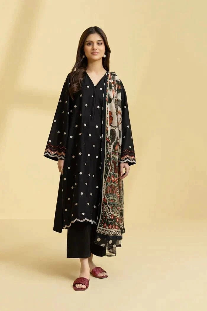 3 Piece Summer Embroidered Lawn - GT-63