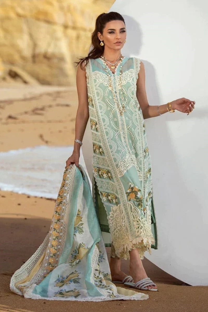 3 Piece Summer Embroidered Lawn - GT-68