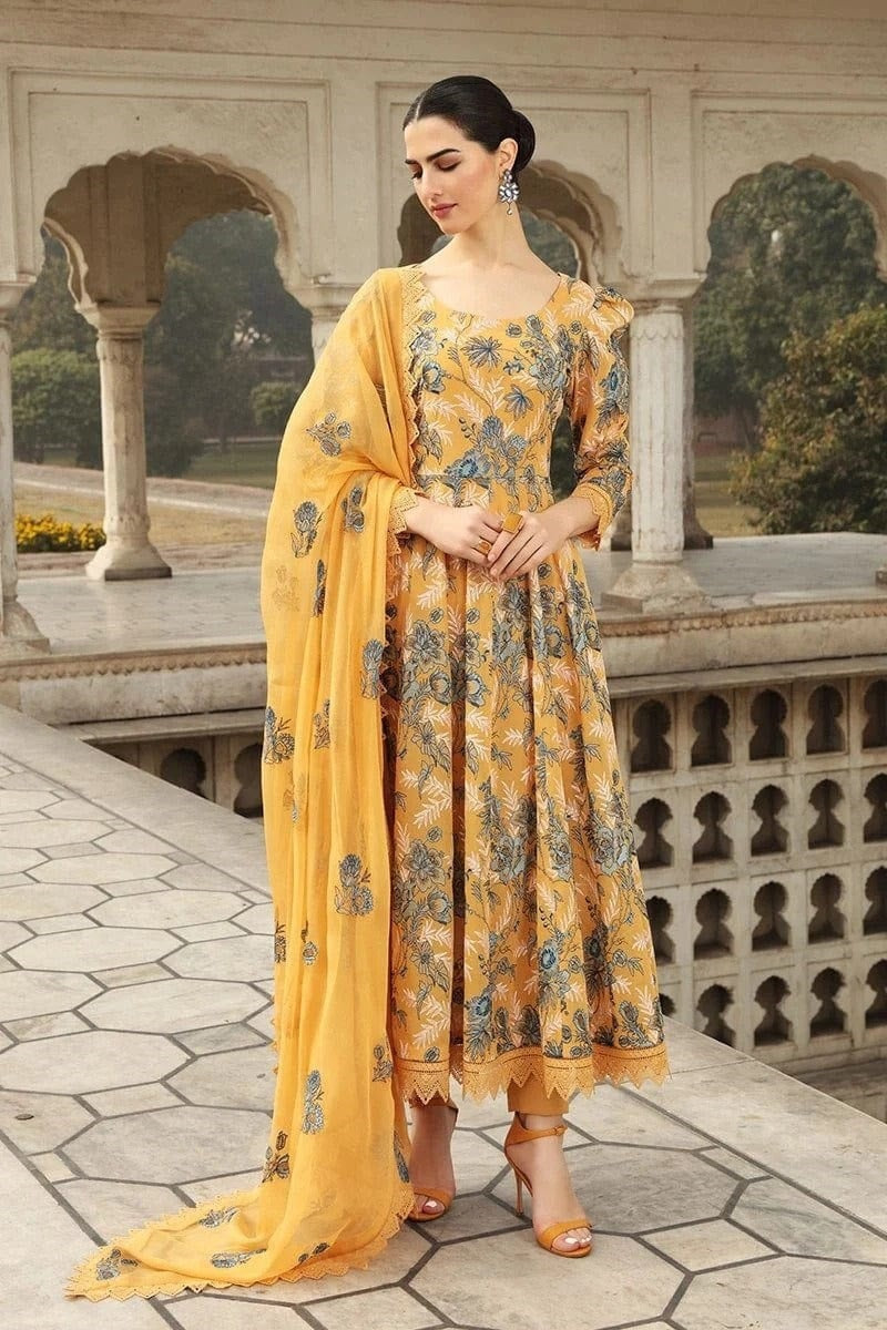 3 Piece Summer Embroidered Lawn - GT-70