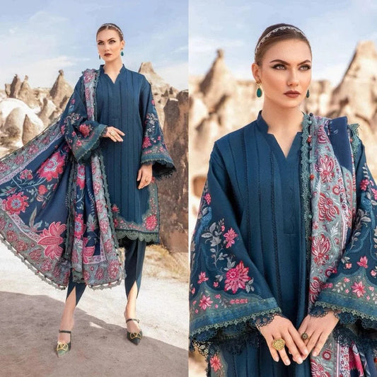 3 Piece Summer Embroidered Lawn - GT-54