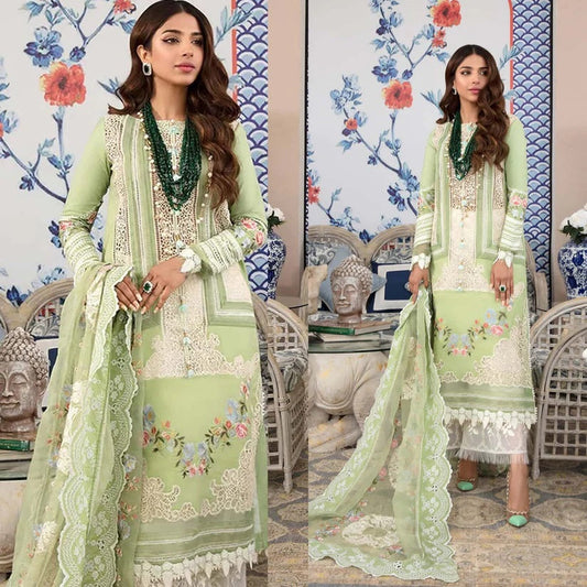 3 Piece Summer Embroidered Lawn - GT-66