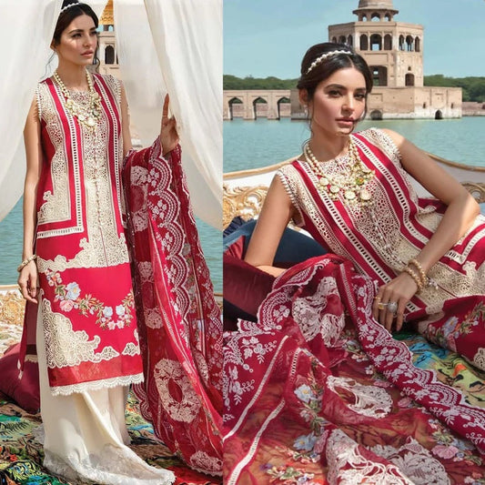 3 Piece Summer Embroidered Lawn - GT-67