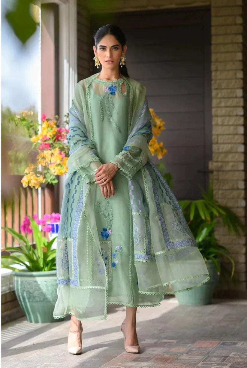 3 Piece Summer Embroidered Lawn - GT-79