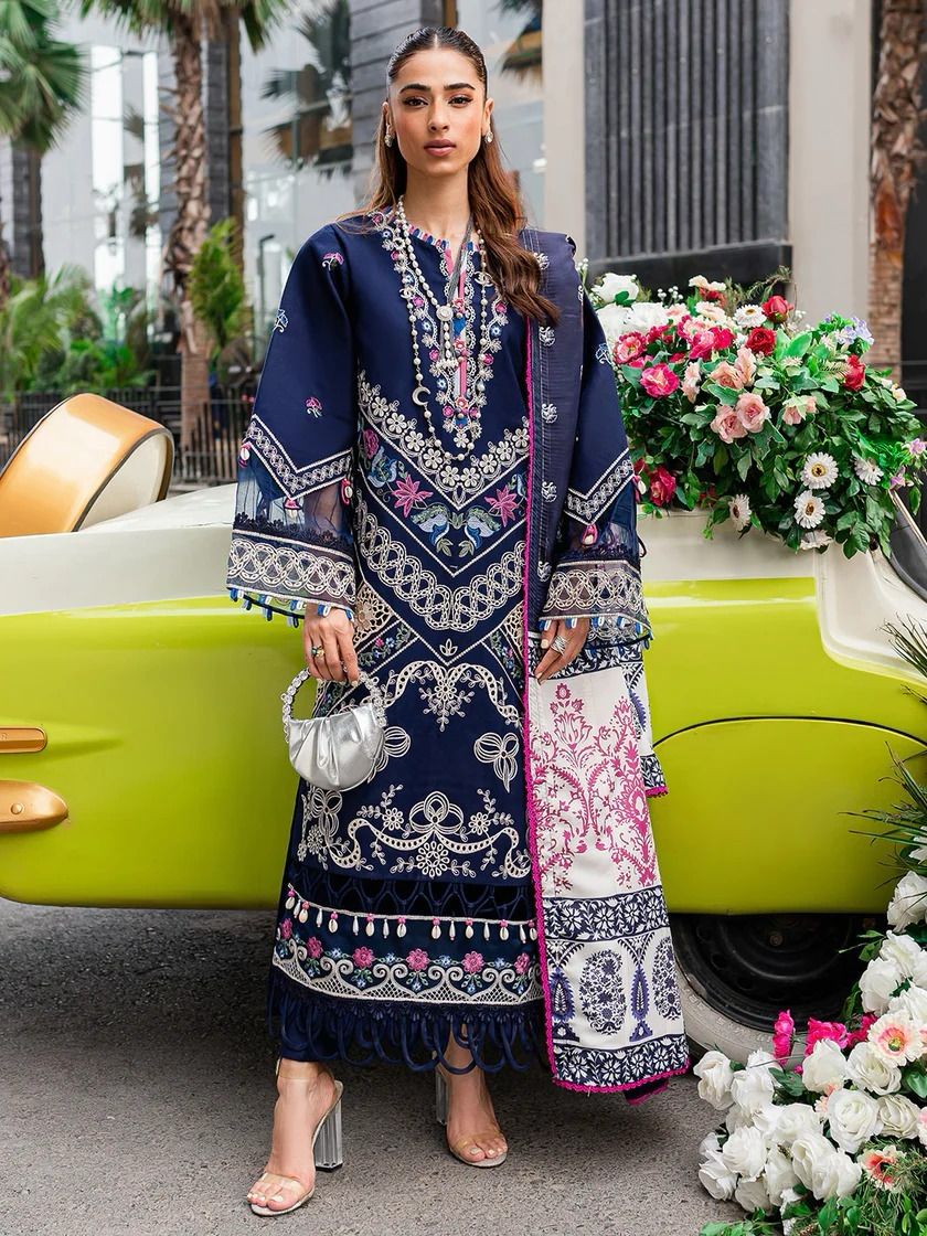 3 Piece Summer Embroidered Lawn - GT-91