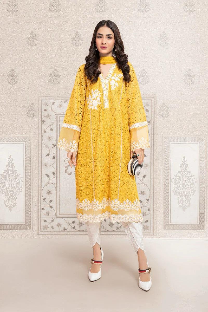 3 Piece Summer Embroidered Lawn - GT-95