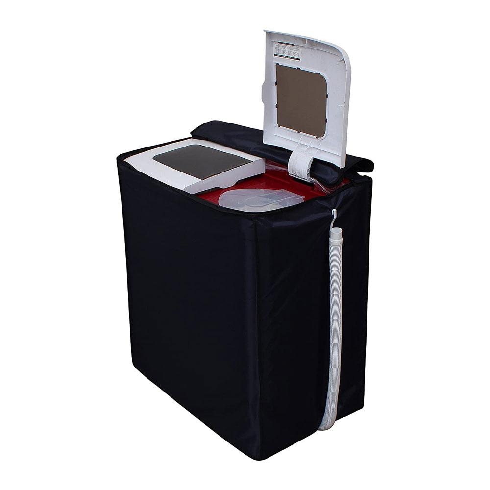 Waterproof Twin Tub Washing Machine Cover (Black Color - All Sizes Available)