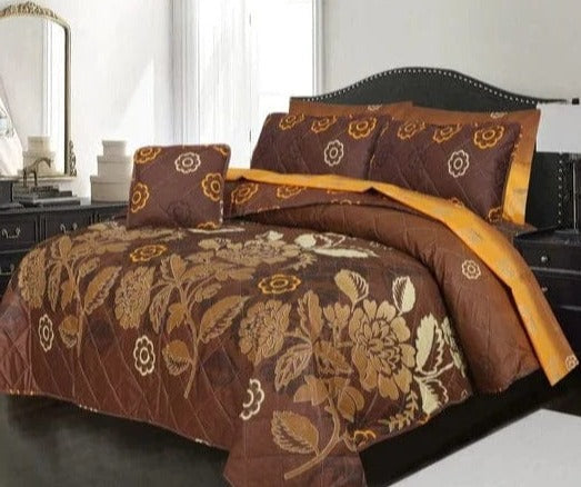 7 Pcs Comforter Set - Tobacolate