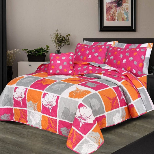 7 Pcs Comforter Set - Orange Heights