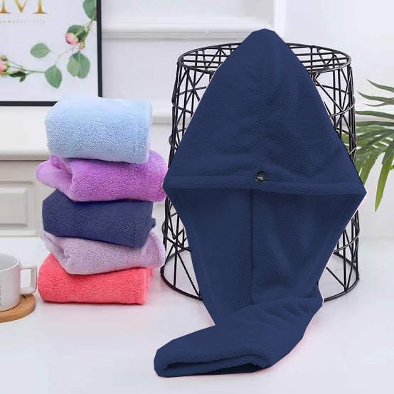 Hair Towel / Hair Drying Towel - Turbie - Quick Absorber - (Navy Blue)