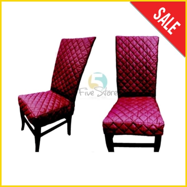 Chair Quilted Cover - Maroon 5storepk Seat 16x16 - Back Height 20-24 - Back Width 16-18 (Inches) 