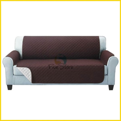 Cotton Quilted Sofa Couch Cover - Sofa Slipcovers (Chocolate Brown) 5storepk 