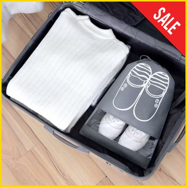 Pack of 10 Pcs Travel Shoe Bags, Large Shoes Pouch Packing Organizers with Rope for Men and Women Household Storage Bags 5store.pk 