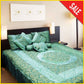 Silk Semi Quilt Fabric - 8 pcs - Fancy Bed Sheets 5storepk Turquoise 