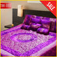 Silk Semi Quilt Fabric - 8 pcs - Fancy Bed Sheets 5storepk Purple 