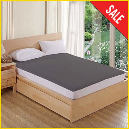 Terry Cotton Waterproof Mattress Protector Mattress Protectors 5store.pk Single 42x78 Inches Grey 