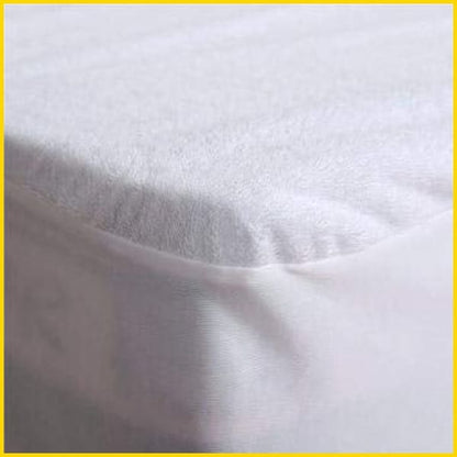 Terry Cotton Waterproof Mattress Protector (White) Mattress Protectors 5store.pk 