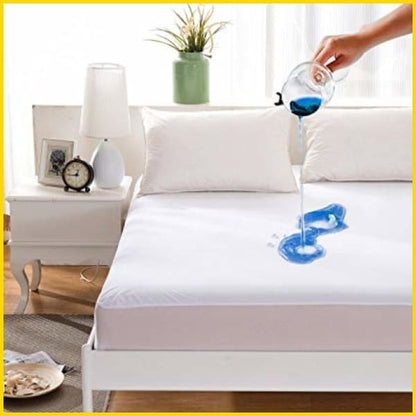 Terry Cotton Waterproof Mattress Protector (White) Mattress Protectors 5store.pk 