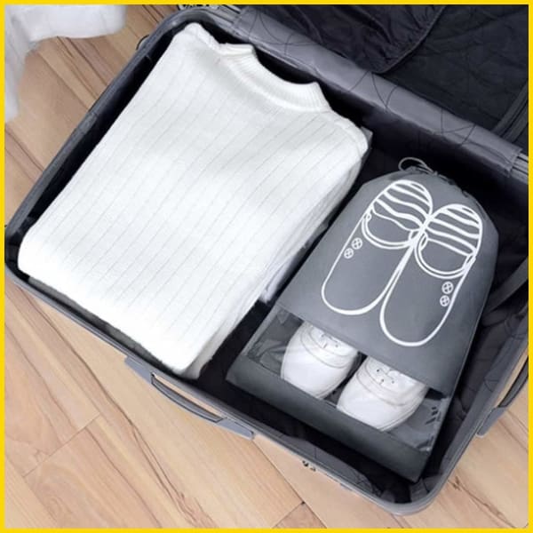 Travel Shoe Bags, Large Shoes Pouch Packing Organizers with Rope for Men and Women - (Pink Color) Household Storage Bags 5store.pk 