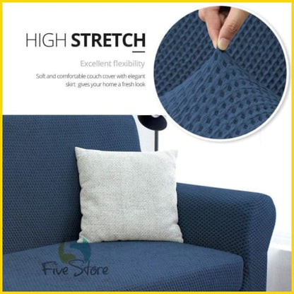 Turkish Stretchable Sofa Cover / Sofa Protector - Navy 5store.pk 